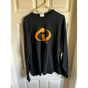 Disney Store Exclusive The Incredibles Shirt Mens Size XL Long Sleeve Black 2004